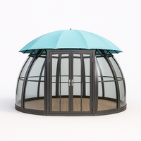 Garden Gazebo Designed for Year-Round Entertaining, UV-Resistant Canopy, Crystal Polycarbonate Panels, 360° Views