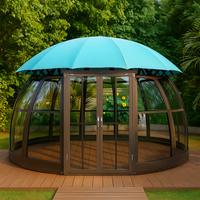 Garden Gazebo Designed for Year-Round Entertaining, UV-Resistant Canopy, Crystal Polycarbonate Panels, 360° Views