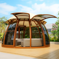 Garden Gazebo Designed for Year-Round Entertaining, UV-Resistant Canopy, Crystal Polycarbonate Panels, 360° Views