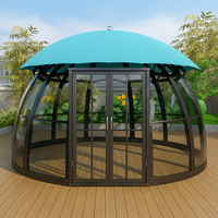 Garden Gazebo Designed for Year-Round Entertaining, UV-Resistant Canopy, Crystal Polycarbonate Panels, 360° Views