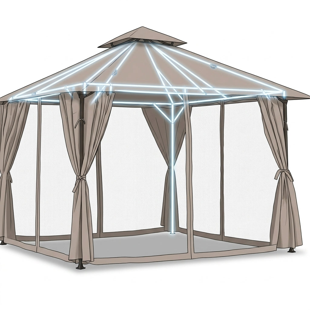AuroraShade Marquis 12x12 Premium Canopy Gazebo — How It Works