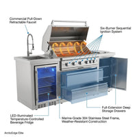 Outdoor Kitchen Built for Elite Entertaining, Marine-Grade Steel, Six-Burner Grill, Built-In Refrigerator — How It Works