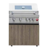 Outdoor Kitchen Island Built for Premium Backyard Cooking, Stainless Steel Worktops, Teak Cabinets, Integrated Sink